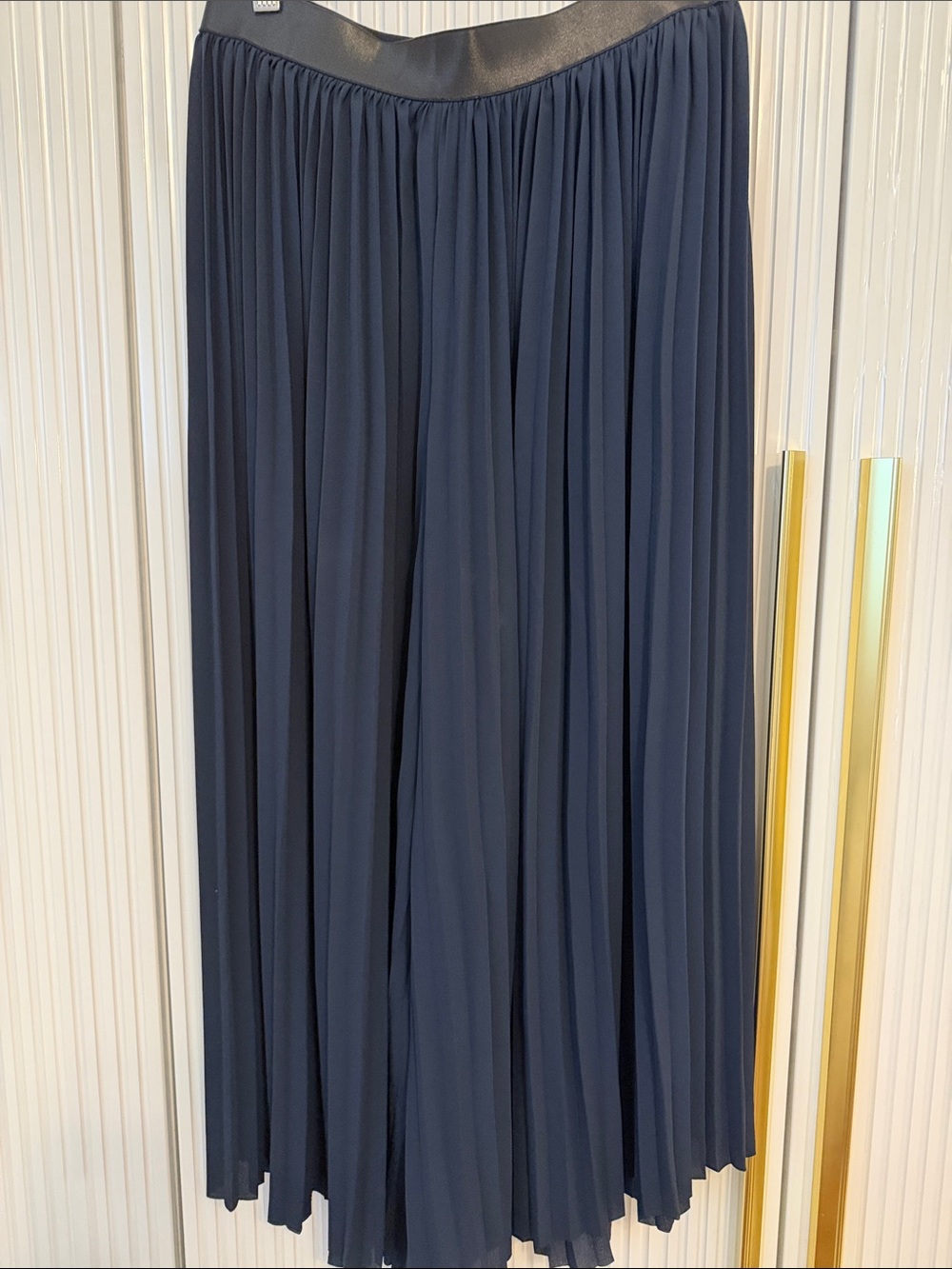 Zara Dark Navy Pleated Capri Pants